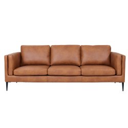 Madrid sofa i brun okselder - 3 personers