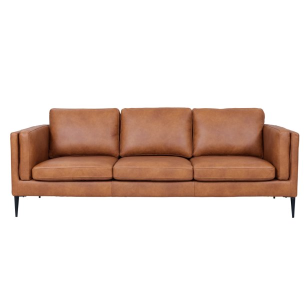 Madrid sofa i brun okselder - 3 personers