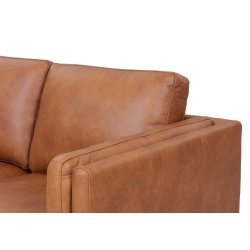 Madrid sofa i brun okselder - 3 personers