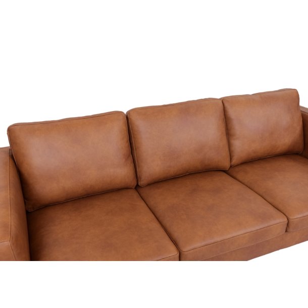 Madrid sofa i brun okselder - 3 personers