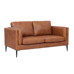 Madrid sofa i brun okselder - 2 personers