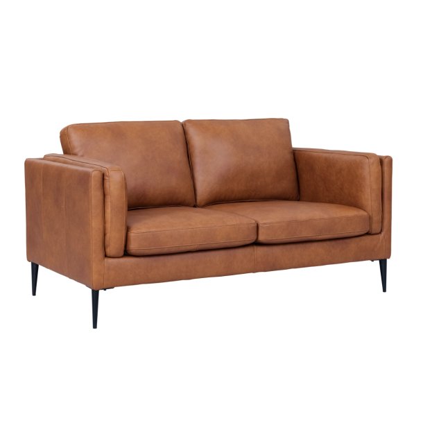Madrid sofa i brun okselder - 2 personers