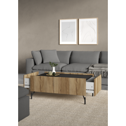 Troms sofabord 100 cm i egelook med opbevaring 