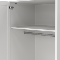 Viborg garderobeskab 147 cm bredt med 3 dre i hvid