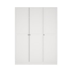 Viborg garderobeskab 147 cm bredt med 3 dre i hvid