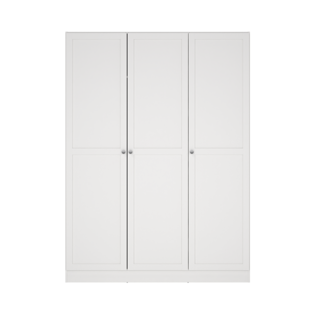 Viborg garderobeskab 147 cm bredt med 3 dre i hvid