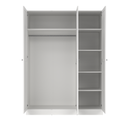 Viborg garderobeskab 147 cm bredt med 3 dre i hvid