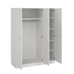 Viborg garderobeskab 147 cm bredt med 3 dre i hvid