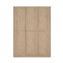 Viborg garderobeskab 147 cm bredt med 3 dre i egelook