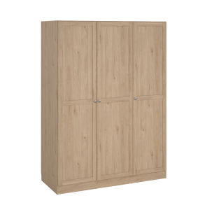 Viborg garderobeskab 147 cm bredt med 3 dre i egelook