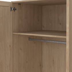 Viborg garderobeskab 147 cm bredt med 3 dre i egelook