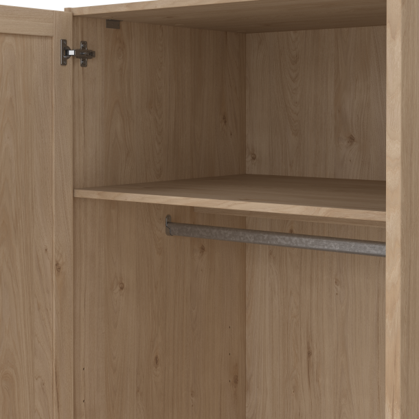 Viborg garderobeskab 147 cm bredt med 3 dre i egelook