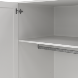 Viborg garderobeskab 195 cm bredt med 4 dre i hvid