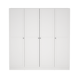Viborg garderobeskab 195 cm bredt med 4 dre i hvid