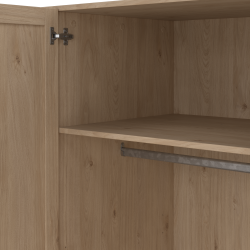 Viborg garderobeskab 195 cm bredt med 4 dre i egelook