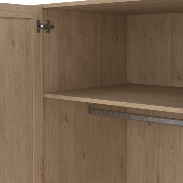 Viborg garderobeskab 195 cm bredt med 4 dre i egelook