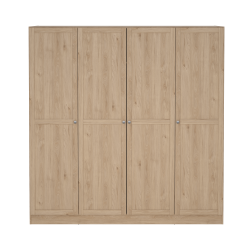 Viborg garderobeskab 195 cm bredt med 4 dre i egelook