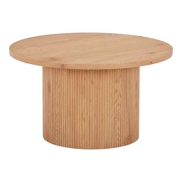 Odin rundt sofabord 80x45cm lys natur