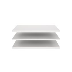 Hyldepakke med 3 bredde hylder til smart garderobeskab 118,5 cm bredt. 
