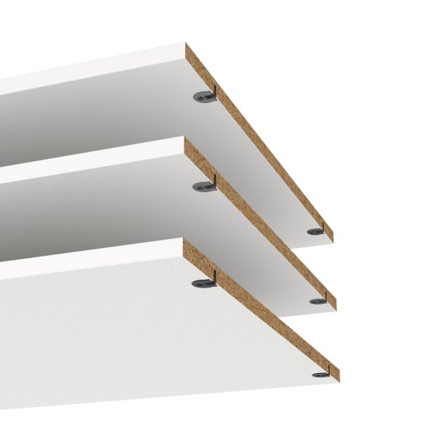 Hyldepakke med 3 bredde hylder til smart garderobeskab 178,5 cm bredt.