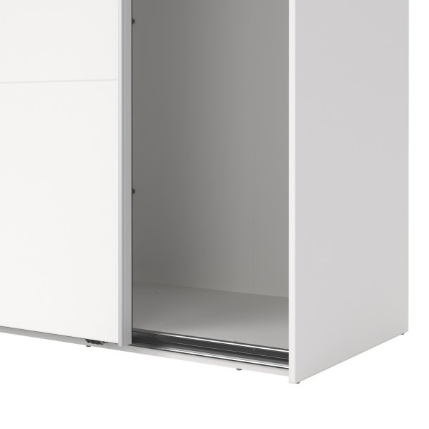  Smart 220  garderobeskab 178,5cm bredt hvidt med 2 skydedre, samles stende