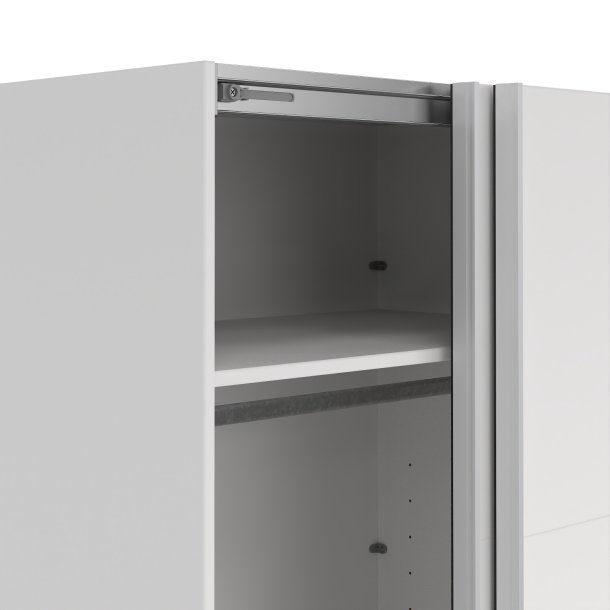  Smart 220  garderobeskab 178,5cm bredt hvidt med 2 skydedre, samles stende