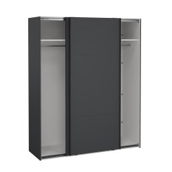 Smart 220  garderobeskab 178,5cm bredt matgr med 2 skydedre, samles stende