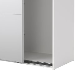  Smart 220  garderobeskab 178,5cm bredt, med spejl og hvid skydedre, samles stende
