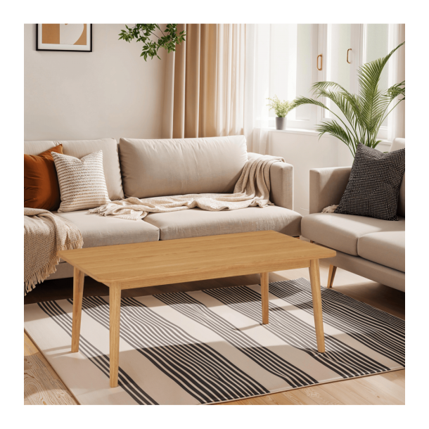 Tsinge sofabord i naturolieret ege finr 125 x 70 cm 