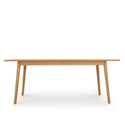 Tsinge spisebord i naturolieret ege finr 200(300) x 100 cm med tillgsplader