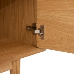 Tsinge sknk i naturolieret ege finr 180 x 45 cm, 3 sektioner med soft close