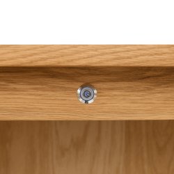 Tsinge sknk i naturolieret ege finr 146 x 124 cm med soft close og indbygget LED lys