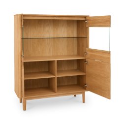 Tsinge sknk i naturolieret ege finr 146 x 124 cm med soft close og indbygget LED lys