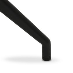  London spisebordsstol i kunstlder med metal stel og drejefunktion sort