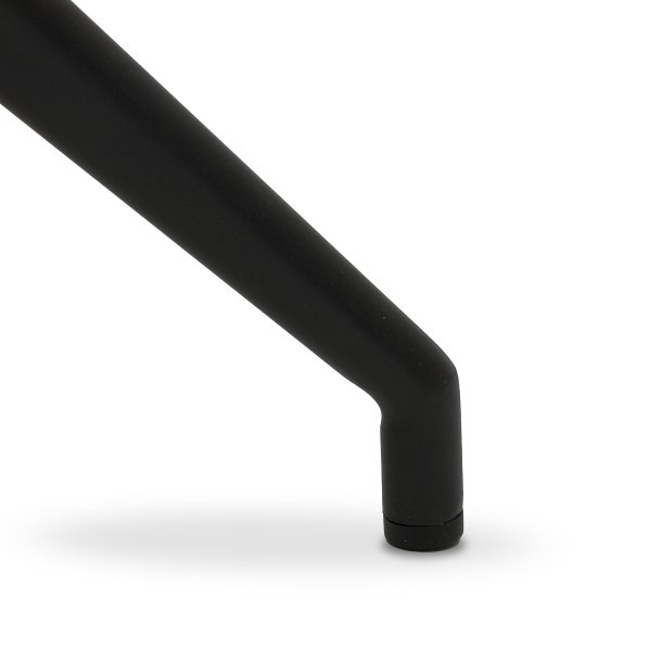  London spisebordsstol i kunstlder med metal stel og drejefunktion sort