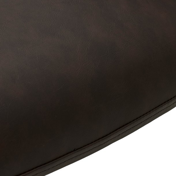 London spisebordsstol i kunstlder med metal stel og drejefunktion mrkebrun