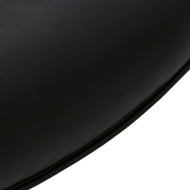 Chicago spisebordsstol i kunstlder med metal stel og drejefunktion sort