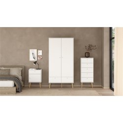 Esbjerg natbord 50x39 cm med 1 lge og 1 skuffe i hvid