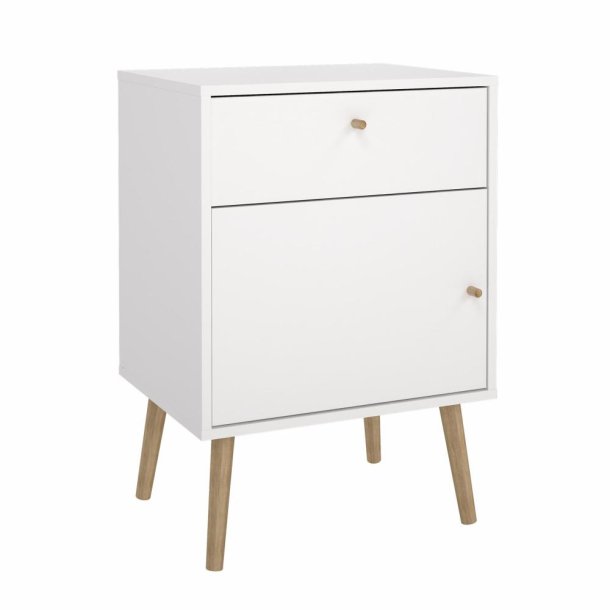 Esbjerg natbord 50x39 cm med 1 lge og 1 skuffe i hvid