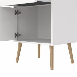 Esbjerg natbord 50x39 cm med 1 lge og 1 skuffe i hvid