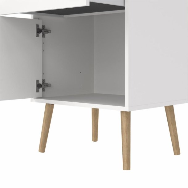 Esbjerg natbord 50x39 cm med 1 lge og 1 skuffe i hvid