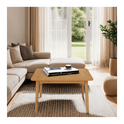 Tsinge sofabord i naturolieret ege finr 90 x 90 cm 