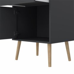 Esbjerg natbord 50x39 cm med 1 lge og 1 skuffe i mat sort