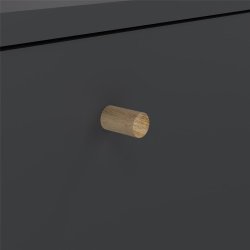 Esbjerg skoskab med 3 klaplger i mat sort