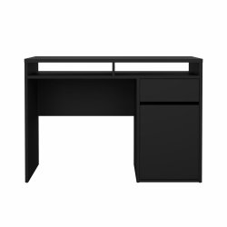 Prestige skrivebord 110 x 48 cm med 1 lge og 1 skuffe i mat sort