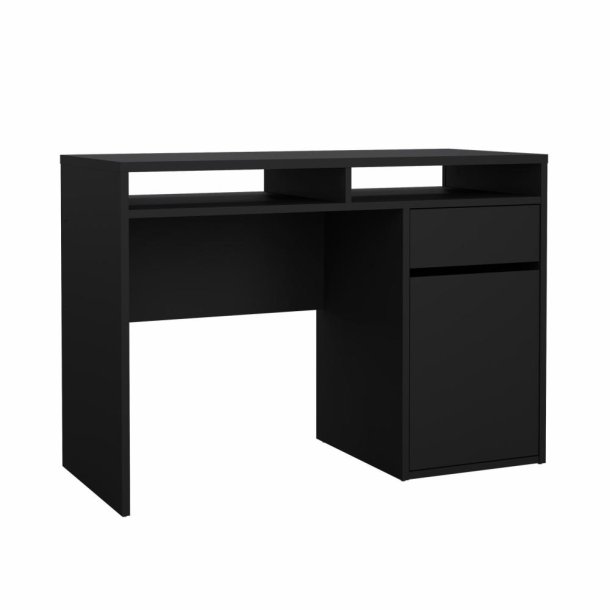 Prestige skrivebord 110 x 48 cm med 1 lge og 1 skuffe i mat sort