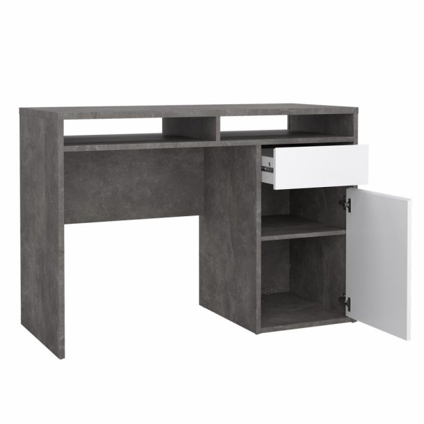 Prestige skrivebord 110 x 48 cm med 1 lge og 1 skuffe i beton look 