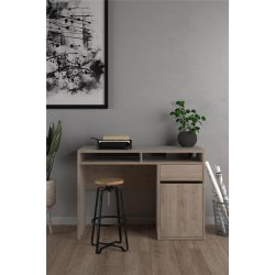 Prestige skrivebord 110 x 48 cm med 1 lge og 1 skuffe i egelook