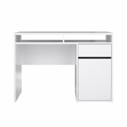 Prestige skrivebord 110 x 48 cm med 1 lge og 1 skuffe i hvid