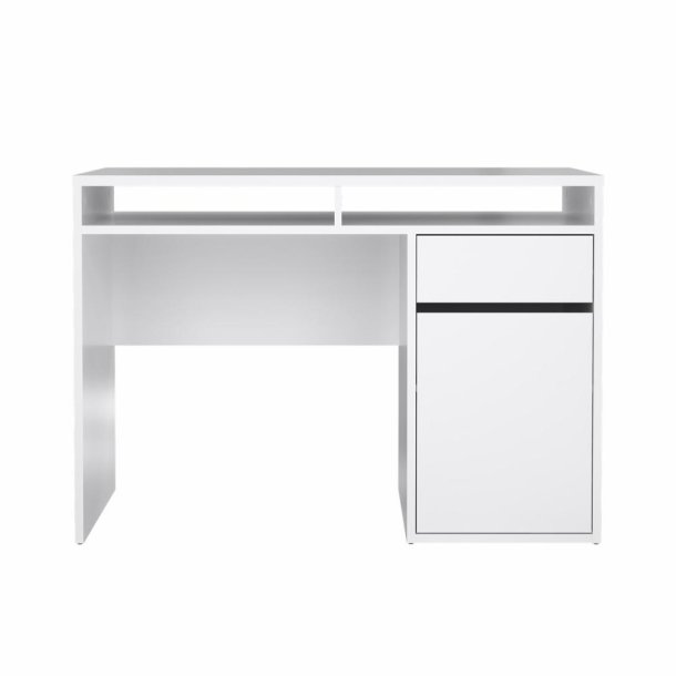 Prestige skrivebord 110 x 48 cm med 1 lge og 1 skuffe i hvid
